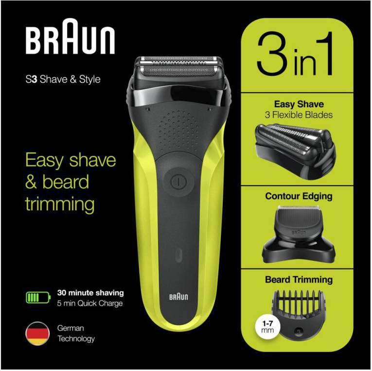 Braun Scheerapparaat Shave&amp;Style Series 3 300BT 1 Stuk online kopen