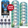 Wilkinson Scheermesjes Hydro 5 Sensitive + Scheermesjes Houder + Nivea for Men Scheergel Sensitive x3 Jaarpack online kopen